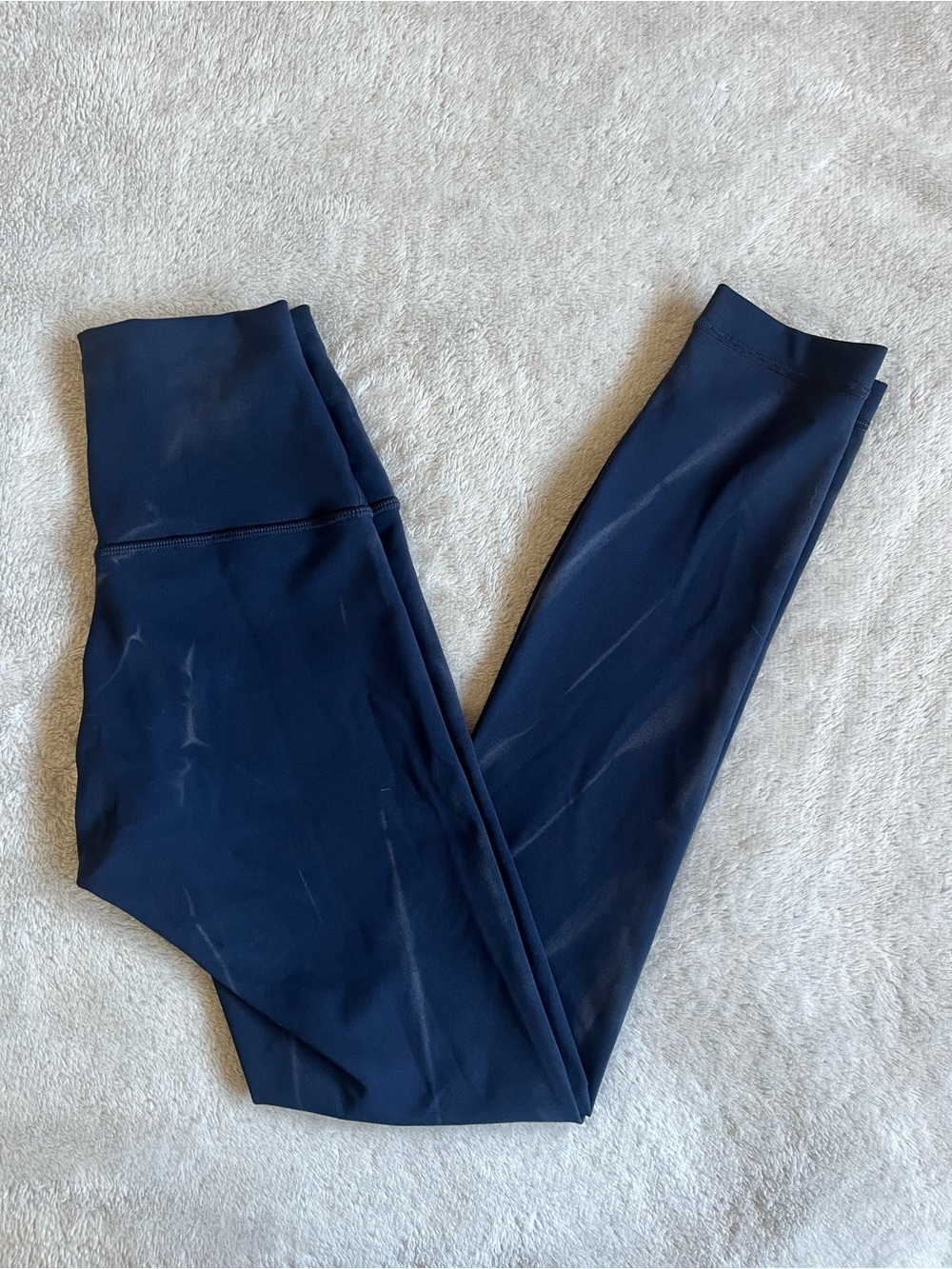 Lululemon Wunder Train High-Rise Tight 25" size 0 in Sun Bleached Wash True Navy